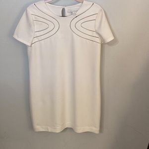 - Diane von Furstenberg Vintage Shift Dress Winter White 10 Like New Fully Lined